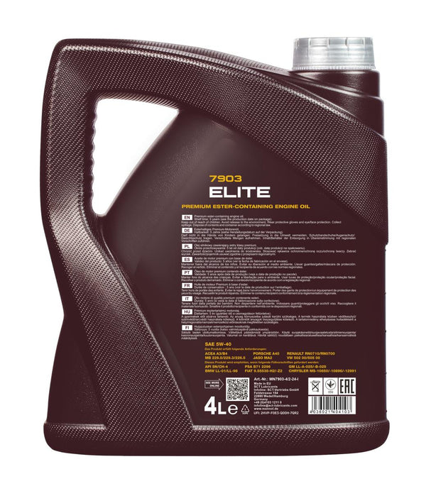 Mannol 7903 Elite 5W-40 Motorolie - 4 Liter