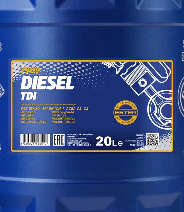 Mannol 7909 Diesel TDI 5W-30 Motorolie - 20 Liter