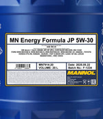 Mannol 7914 Energy Formula JP 5W-30 Motorolie - 20 Liter