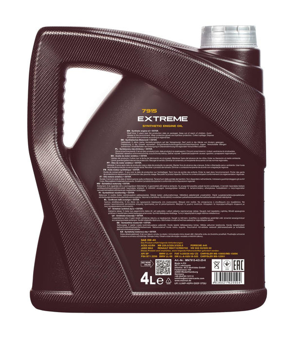Mannol 7915 Extreme 5W-40 Motorolie - 4 Liter