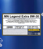 Mannol 7919 Legend Extra 0W-30 Motorolie - 10 Liter