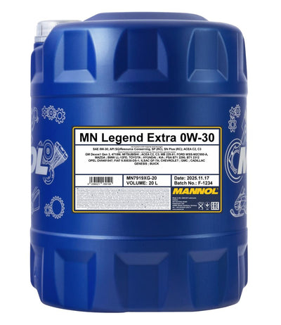 Mannol 7919 Legend Extra 0W-30 Motorolie - 20 Liter