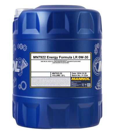 Mannol 7922 Energy Formula LR 0W-30 Motorolie - 20 Liter