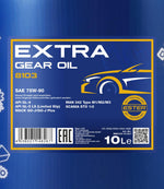 Mannol 8103 Extra Getriebeoel 75W-90 GL-5 Versnellingsbakolie - 10 Liter