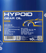 Mannol 8106 Hypoid 80W-90 GL-5 LS Versnellingsbakolie - 10 Liter