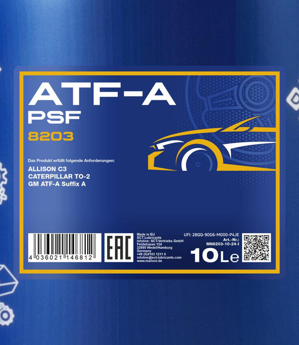 Mannol 8203 ATF-A / PSF Versnellingsbakolie - 10 Liter