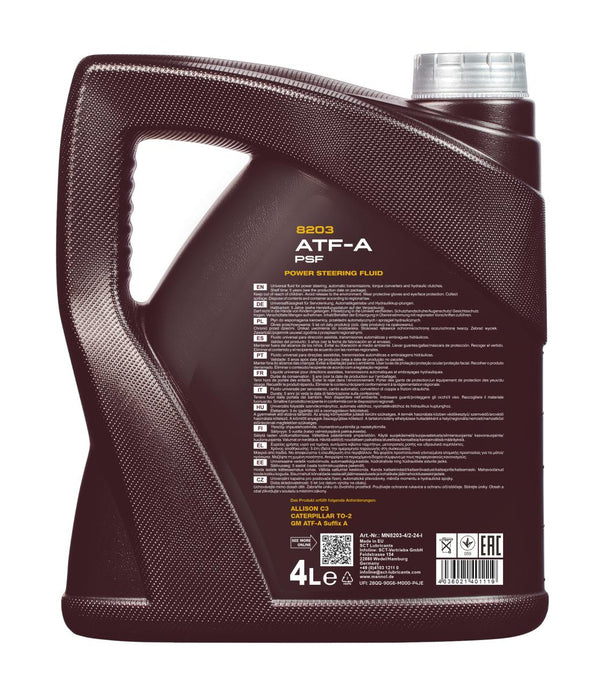 Mannol 8203 ATF-A / PSF Versnellingsbakolie - 4 Liter