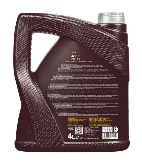 Mannol 8211 ATF AG 52 Automatic Special Versnellingsbakolie - 4 Liter