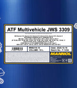 Mannol 8218 ATF Multivehicle JWS 3309 Versnellingsbakolie - 10 Liter