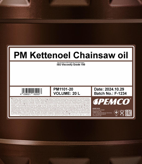 Pemco 1101 Kettenoel Kettingzaagolie - 20 Liter