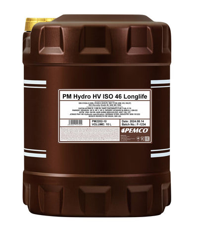 Pemco 2202 Hydro HV ISO 46 LONGLIFE - 10 Liter