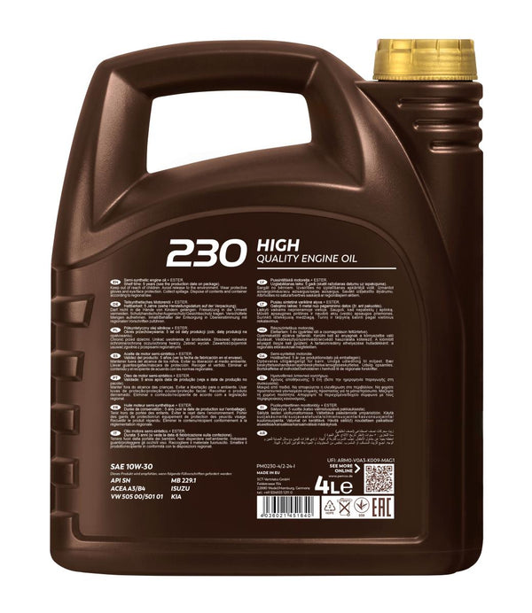 Pemco 230 10W-30 Motorolie - 4 Liter