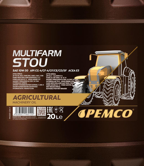 Pemco 2501 Multifarm STOU 10W-30 Motorolie - 20 Liter