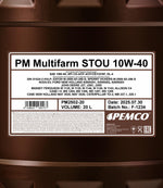 Pemco 2502 Multifarm STOU 10W-40 Motorolie - 20 Liter