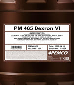 Pemco 465 ATF D VI Versnellingsbakolie - 20 Liter