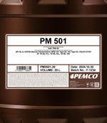 Pemco 501 75W-80 Versnellingsbakolie - 20 Liter