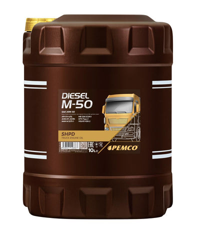Pemco 702 Diesel M-50 SHPD 20W-50 Motorolie - 10 Liter