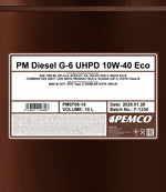 Pemco 706 Diesel G-6 UHPD 10W-40 Eco Motorolie - 10 Liter