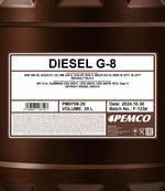 Pemco 708 Diesel G-8 UHPD 5W-30 Motorolie - 20 Liter