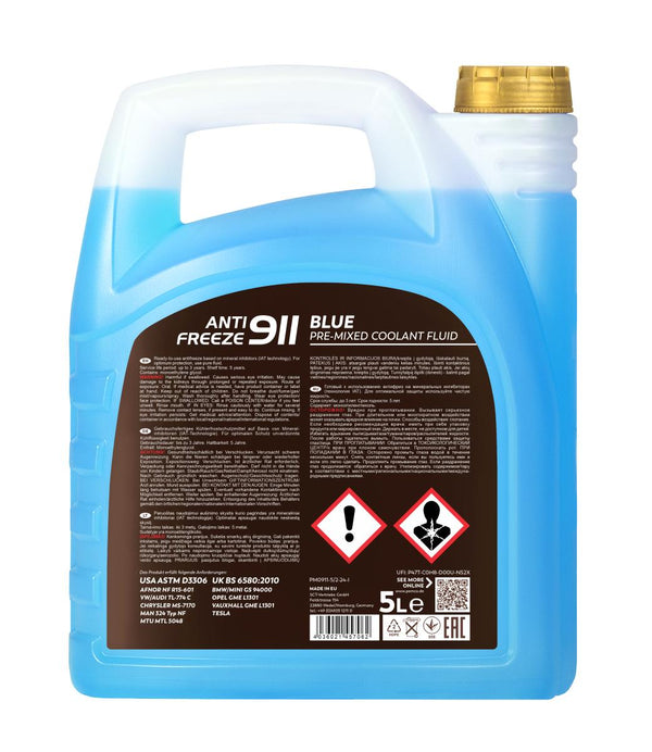 Pemco 911 Antifreeze (-40) Koelvloeistof - 5 Liter