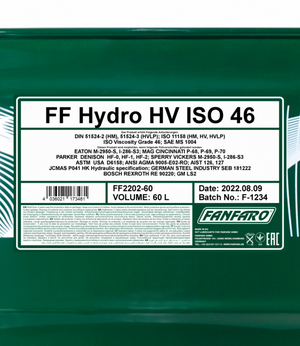 Fanfaro ISO HV 46 | Hydrauliek olie | 60 liter