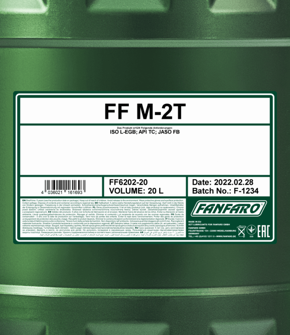 Fanfaro M-2T | Universele 2 takt olie | 20 Liter