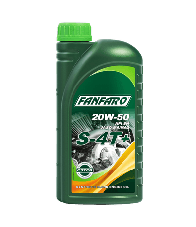 Fanfaro S-4T+ , 20W-50 Motorolie voor 4-takt motoren , 1 Liter - Oliereus