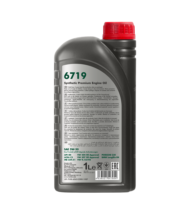 Fanfaro 6719 | O.E.M | 5W30 | Vol Synthetische Longlife Motorolie | 1 Liter