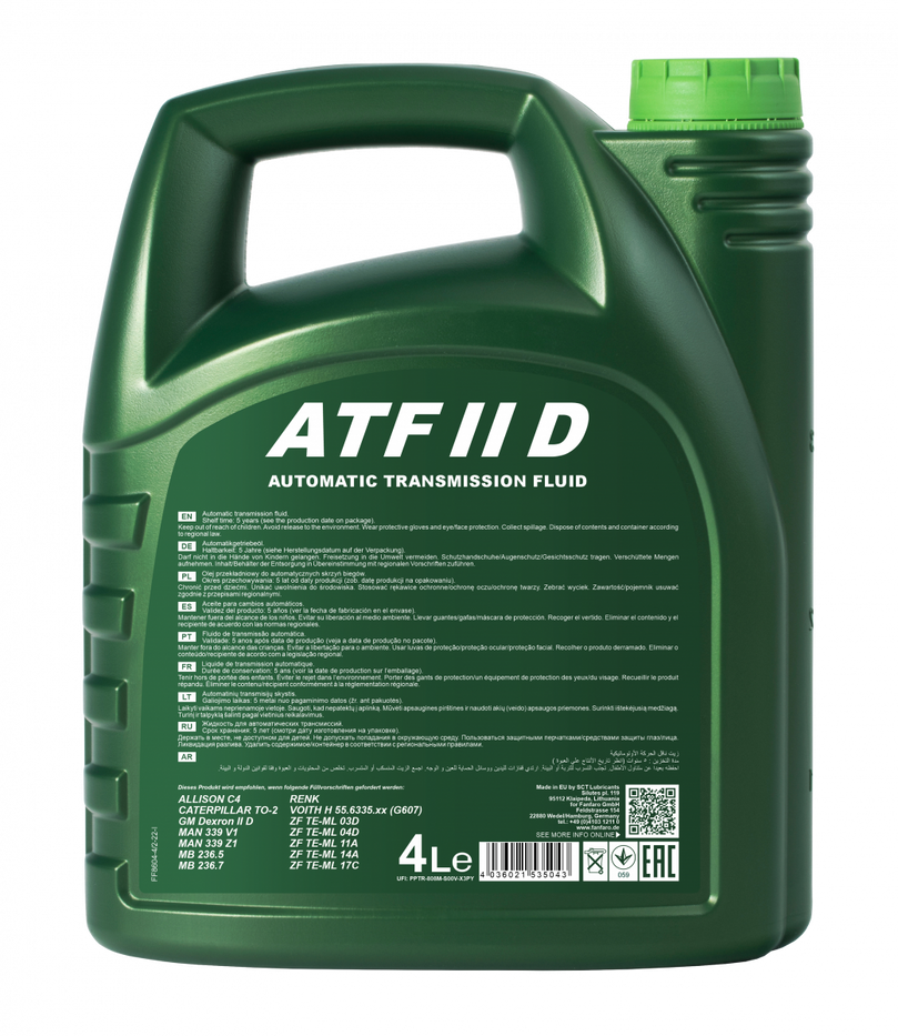 Fanfaro ATF II D | Automatische versnellingsbak olie | 4 Liter