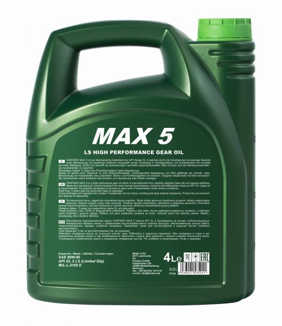 Fanfaro Max 5 | 80W90 Versnellingsbak olie | 4 Liter