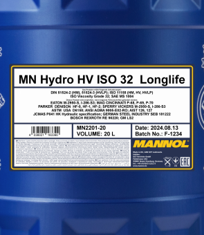 Mannol ISO HV 32 | Hydrauliek olie | 20 liter