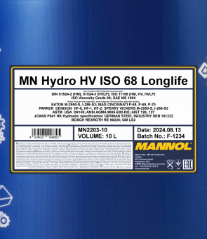 Mannol ISO HV 68 | Hydrauliek olie | 20 liter