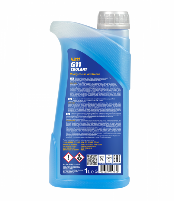 Mannol G11 | Koelvloeistof blauw | 1 Liter