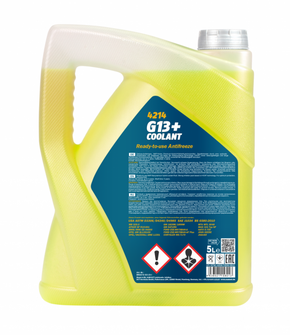 Mannol G13+ | Koelvloeistof geel | 5 Liter