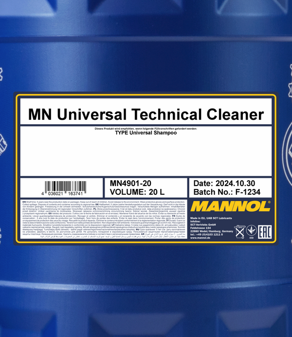 Mannol Technical Cleaner - Reiniger voor werkplaatsvloeren - 20 liter