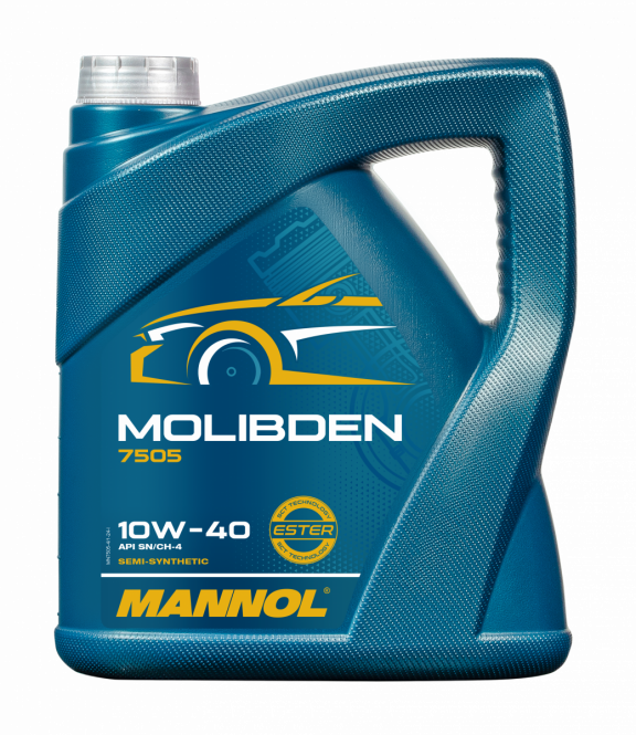 Mannol Molibden | 10W40 Semi Synthetische motorolie | 4 Liter