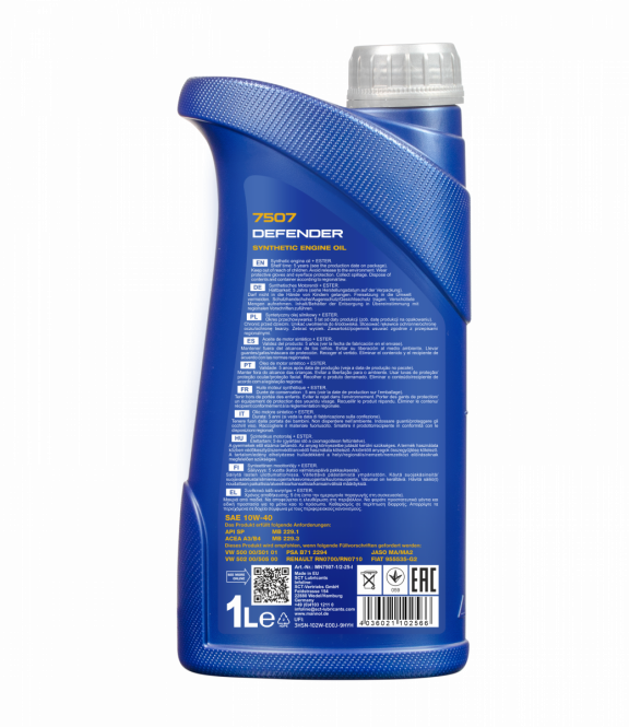 Mannol Defender 10W40 Semi Synthetische motorolie - 1 Liter