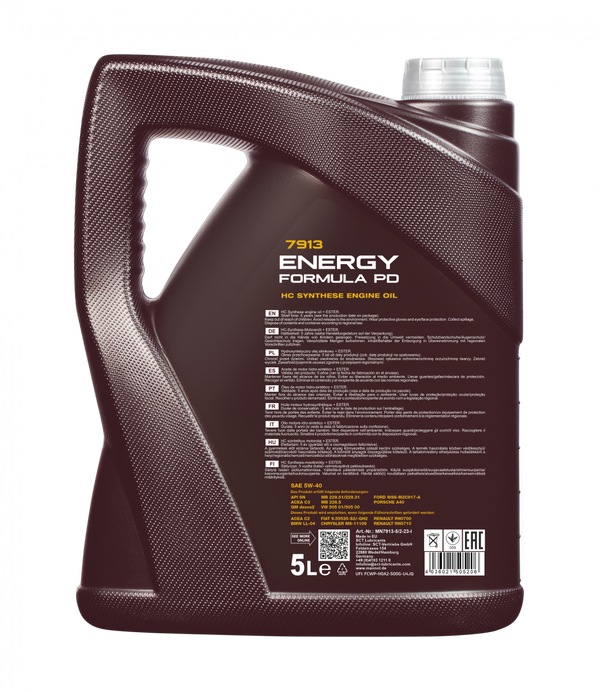 Mannol Energy Formula PD 5W40 Vol Synthetische Motorolie - 5 Liter