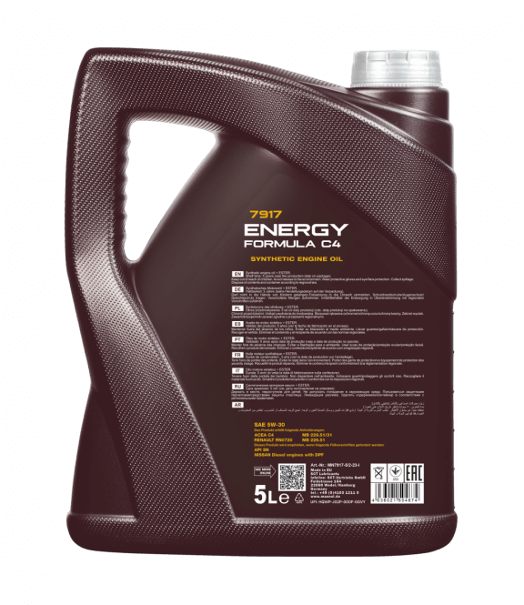 Mannol Energy Formula C4 | 5W30 Synthetische motorolie | 5 Liter - Oliereus