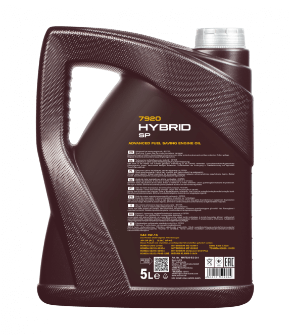 Mannol Hybrid SP | 0W16 Vol Synthetische motorolie | 5 Liter - Oliereus