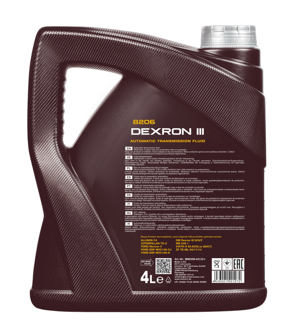Mannol Automatic Plus ATF Dexron III | Versnellingsbakolie | 4 Liter - Oliereus